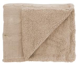 Cable Knit Sherpa Blanket