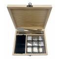 Stainless steel 9 Pack Ice Cube Whiskey Stones Set (3-5 Days) NEW
