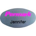 Hot Stamped Engraved Badge - 2 1/2" x 1 3/8" oval