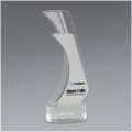 Premier 4 Plus Award - 5.25" x 11" with silver metal accent overlays