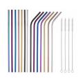 Single Stainless Stainless Steel Straw - Bent (6mm) - COLORED