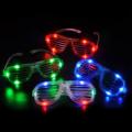 LIGHT-UP SLOTTED GLASSES - (DZ) - ASSORTED - 3 x AG3 BATTERIES INCL.