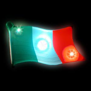 LED Light-up lapel pin with magnet - Italian flag
