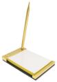 Gold Plated Notepad Desk Set w/Presentation Box