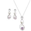Open Circle Necklace and Earring Set