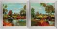 "Hidden Pond Views I and II" Framed Art Print