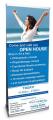 Double Sided Outdoor Retractable Banner & Water Base Stand (33.5"x82")
