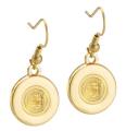 Ladies Gold Plated Medallion Earrings