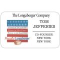 Fort Worth Plastic Name Badge: 6-9 Sq In