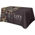 All Over Full Color Supreme Polyester Flat Table Cover: 4 Sided for 6 Foot