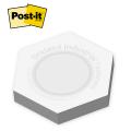 Post-it® Custom Printed Notes Cubes &mdash; Hexagon Slim Cube - Slim Cube / 2 spot colors, 1 design side print