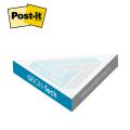 Post-it® Custom Printed Notes Cube &mdash; Triangle Slim Cube 3-3/4" x 3-3/4" x 1/2" - Slim Cube / 1 spot color, 1 design side print