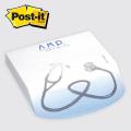 Post-it® Custom Printed Angle Note Pads &mdash; Rounded 4 x 3-3/4 &nbsp; Rounded - 150-sheets / 3 & 4 Color