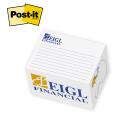 Post-it® Custom Printed Rectangle Notes Cube 3" x 4" x 2-3/4" - Full Cube / 1 spot color, 2 designs side print